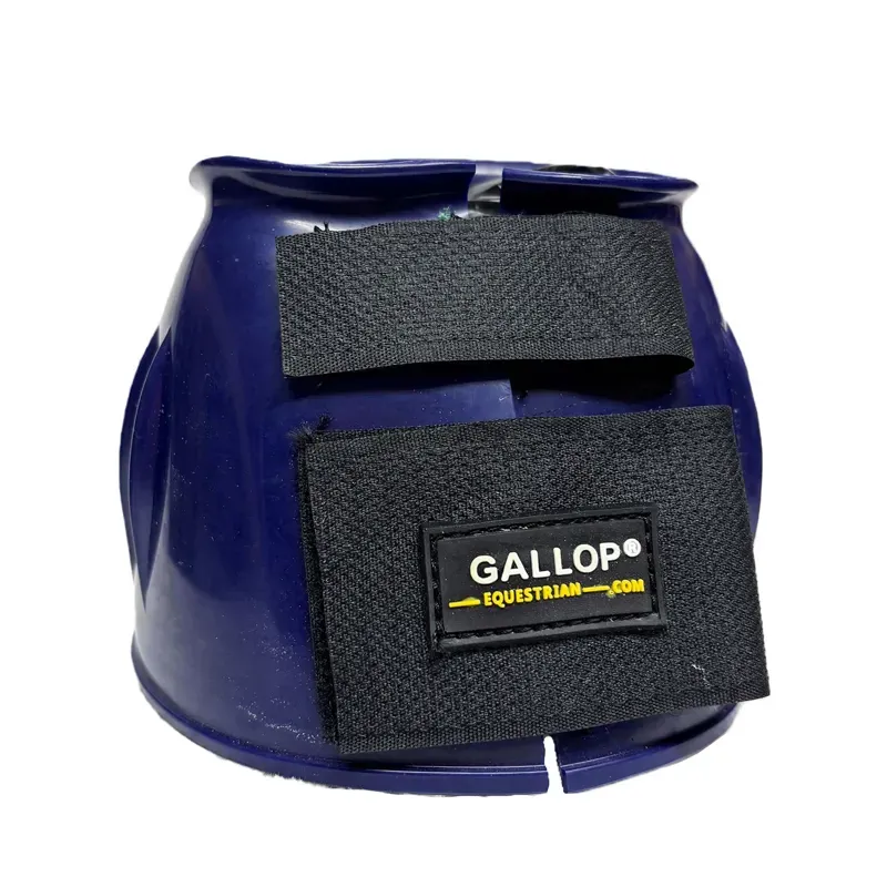 Gallop Double Taped PVC Ribbed Over Reach Boots - Blue
