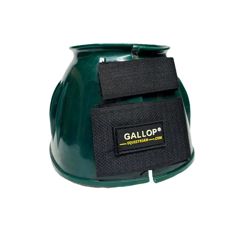 Gallop Double Taped PVC Ribbed Over Reach Boots - Green