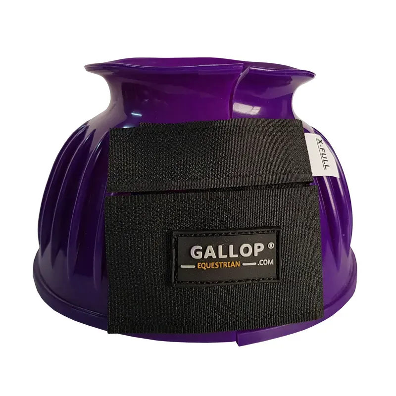 Gallop Double Taped PVC Ribbed Over Reach Boots - Purple