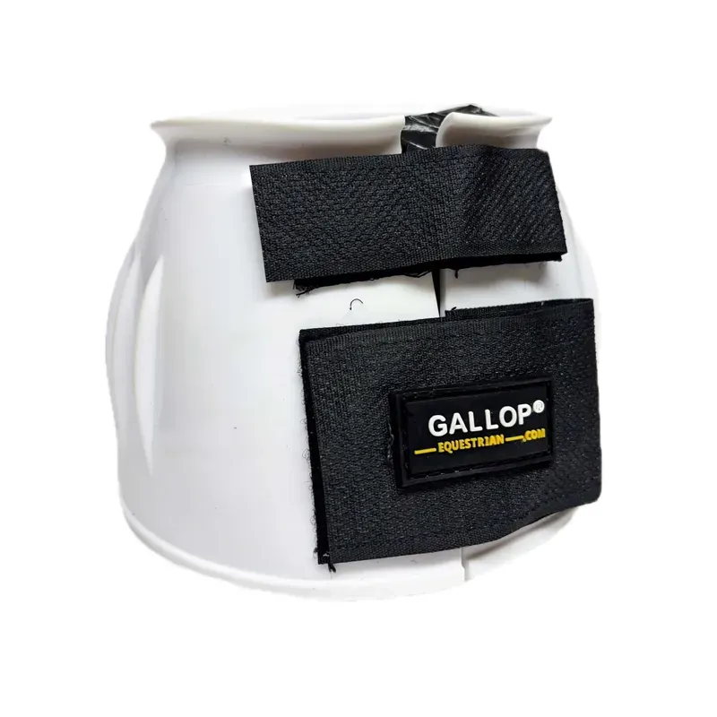 Gallop Double Taped PVC Ribbed Over Reach Boots - White