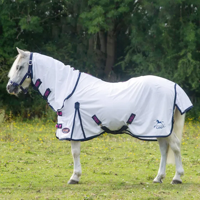 Gallop Ponie Essentials Classic Fly Rug Combo - White