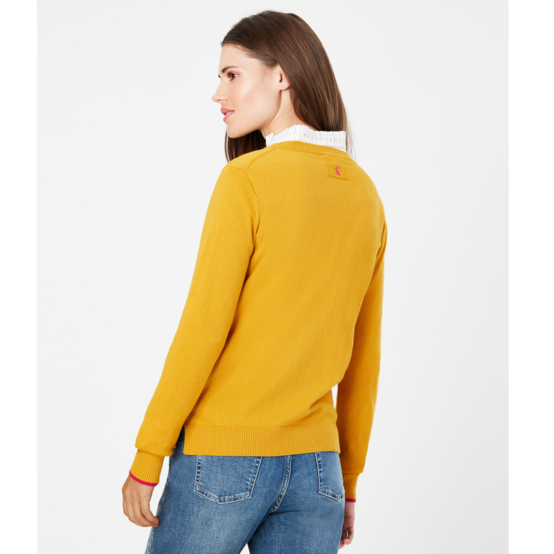 Joules Miranda Crew Neck Jumper - Gold Dog-5
