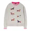 Joules Mariella Festive Intarsia Jumper - Grey Dog