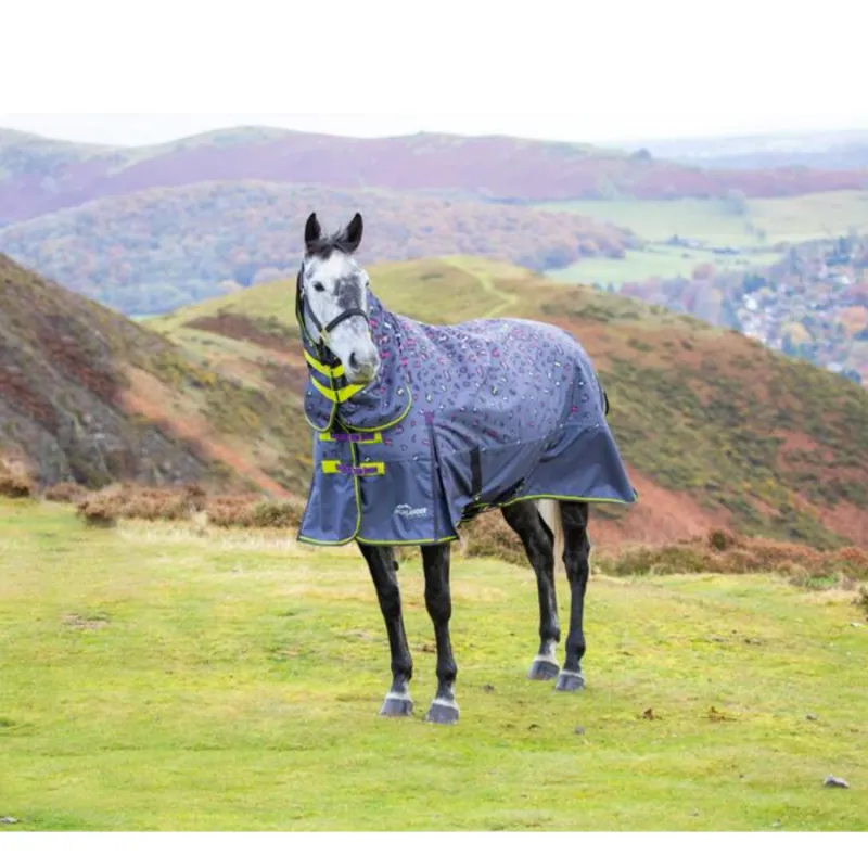 Shires Highlander Original 200g Combo Turnout Rug- Grey Leopard-1
