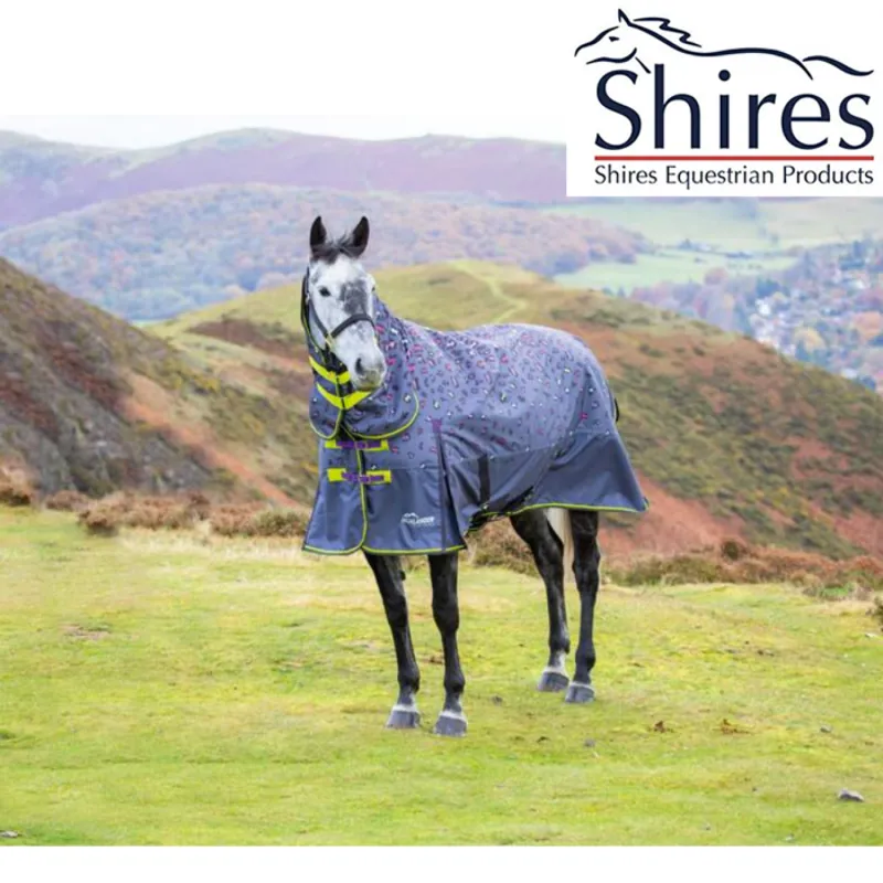 Shires Highlander Original 200g Combo Turnout Rug- Grey Leopard