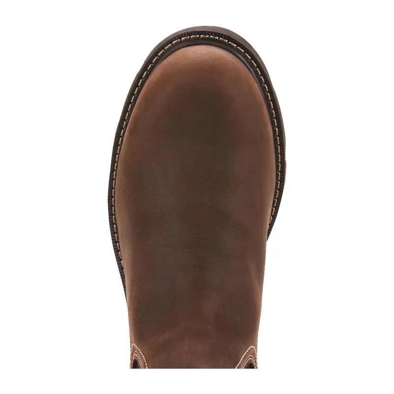 Ariat Mens Groundbreaker Chelsea Waterproof Steel Toe Work Boot - Brown-4