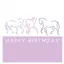Gubblecote Beautiful Greetings Card - Happy Birthday Horse Outline