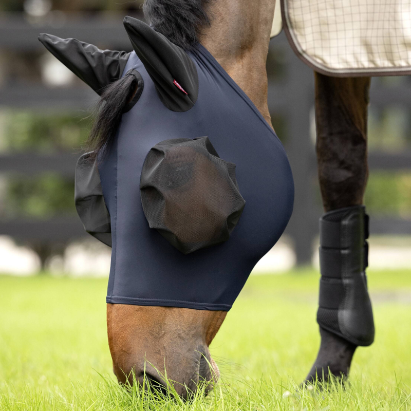 LeMieux Bug Relief Half Fly Mask - Navy-1
