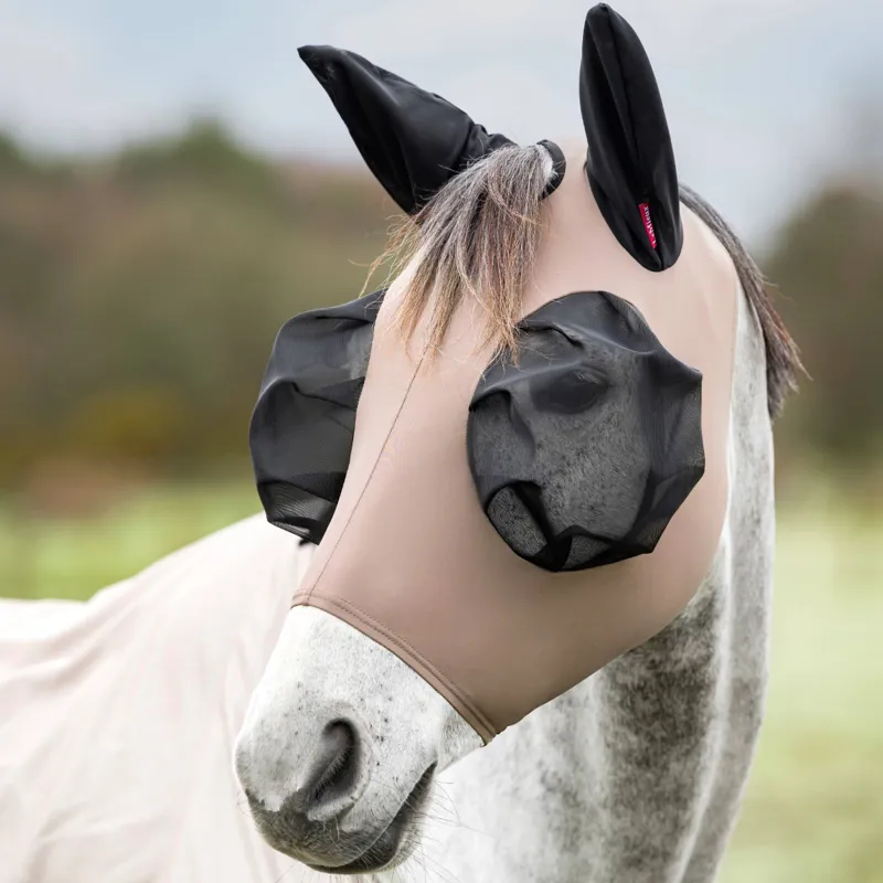 LeMieux Bug Relief Half Fly Mask - Walnut