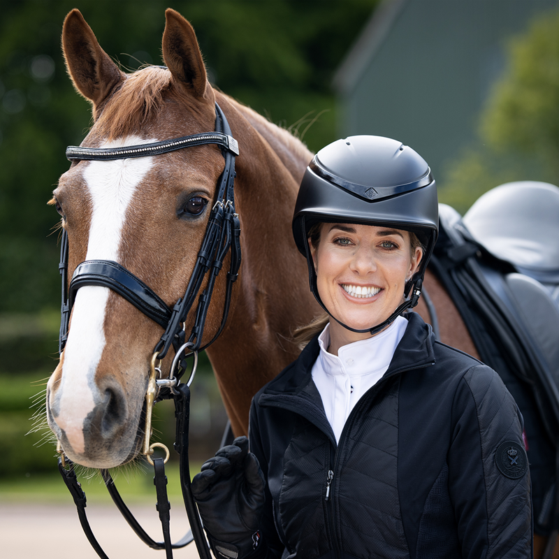 Charles Owen Halo Riding Hat - Black Matte/Black Gloss-1