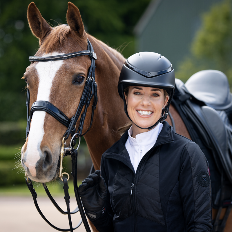 Charles Owen Halo Riding Hat With MIPS - Black Matte/Black Gloss-3