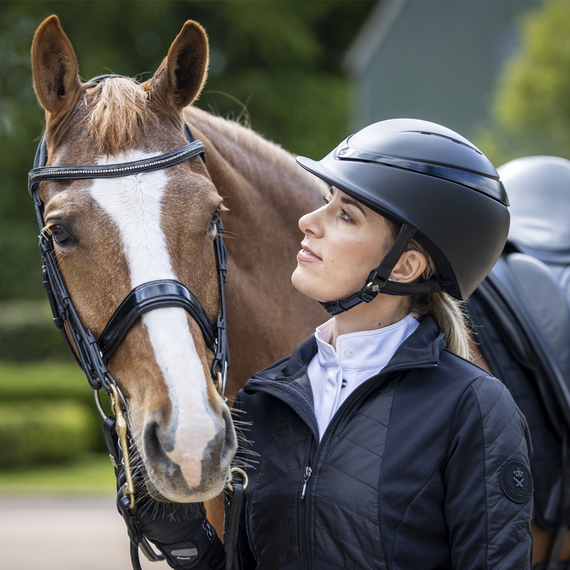 Charles Owen Halo Riding Hat - Black Matte/Black Gloss-2