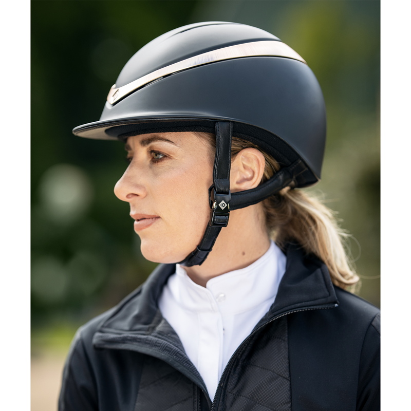 Charles Owen Halo Riding Hat - Black/Platinum-2