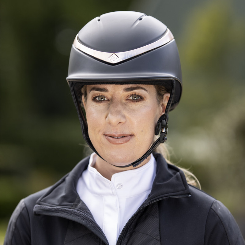 Charles Owen Halo Riding Hat - Black/Platinum-1