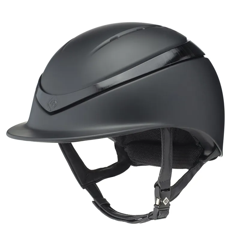 Charles Owen Halo Riding Hat - Black Matte/Black Gloss