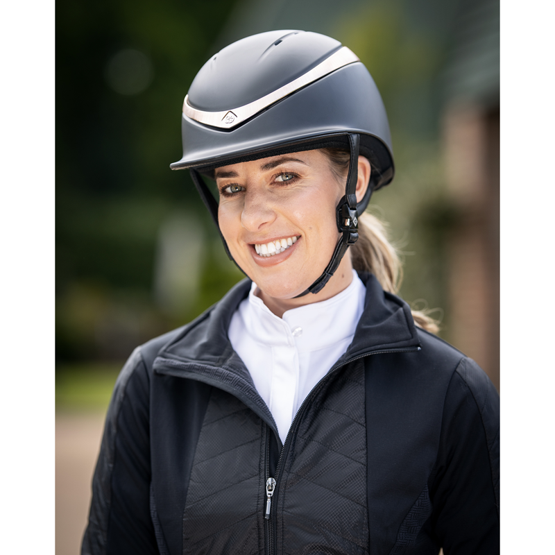 Charles Owen Halo Riding Hat With MIPS - Black/Rose Gold-4