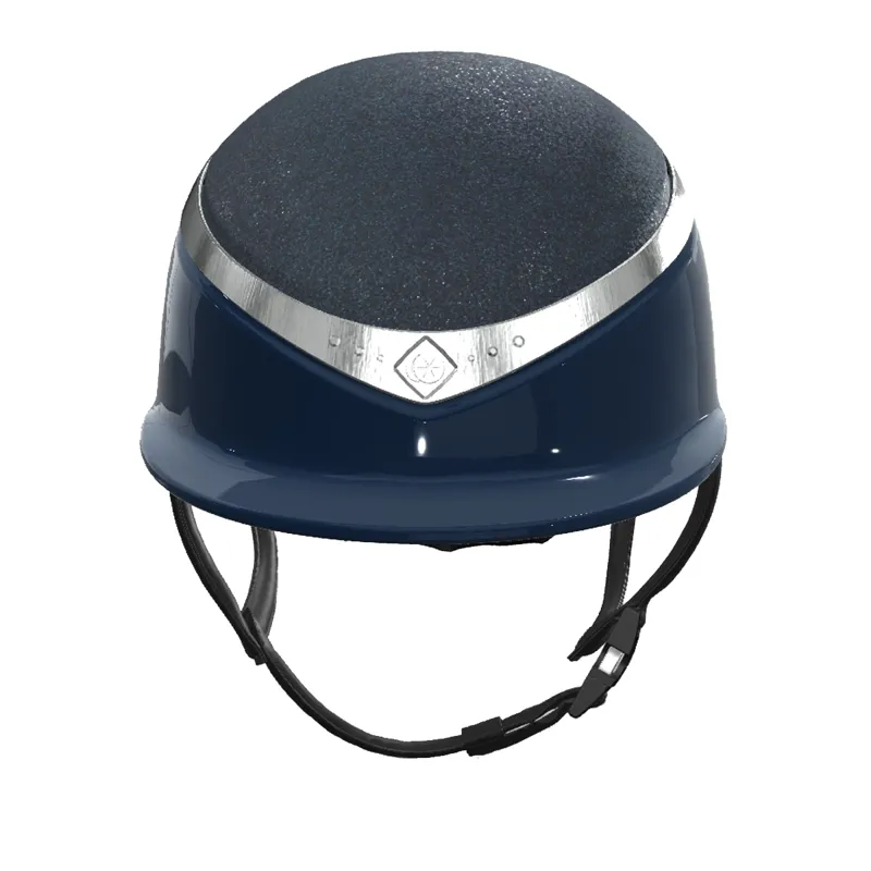 Charles Owen Halo CX Riding Hat - Navy Astral/Navy Gloss/Platinum/Stellar Crystals