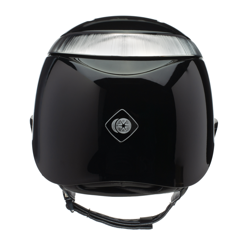 Charles Owen Halo Gloss Riding Hat - Black/Platinum-1