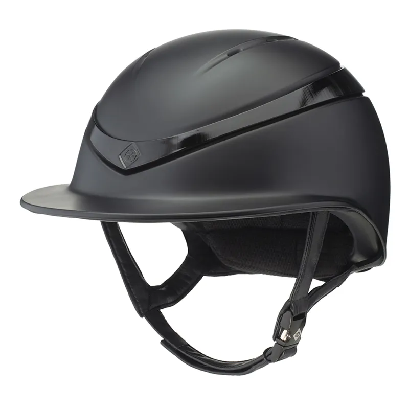 Charles Owen Halo Luxe Riding Hat - Black Matte/Black Gloss