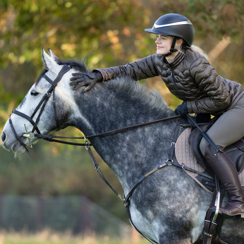 Charles Owen Halo Luxe Riding Hat With MIPS - Black/Platinum-1