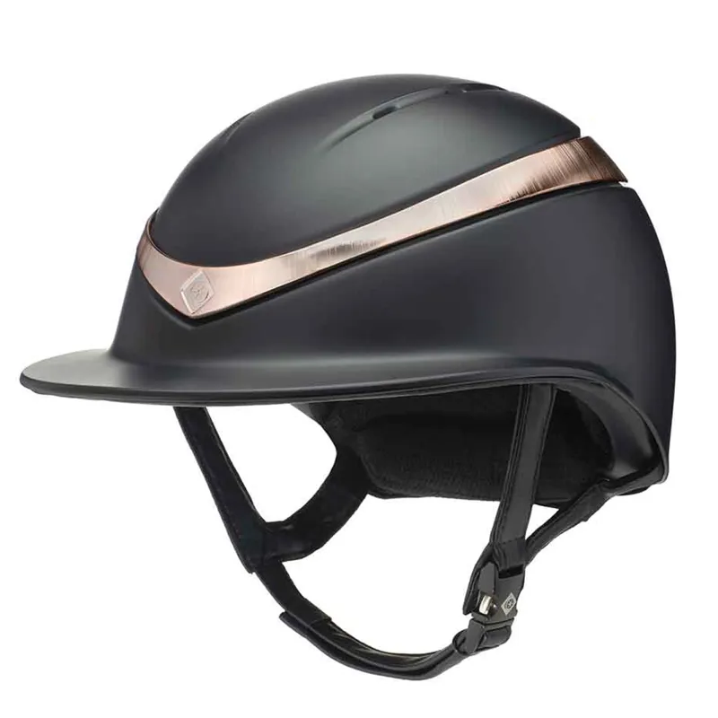 Charles Owen Halo Luxe Riding Hat - Black/Rose Gold