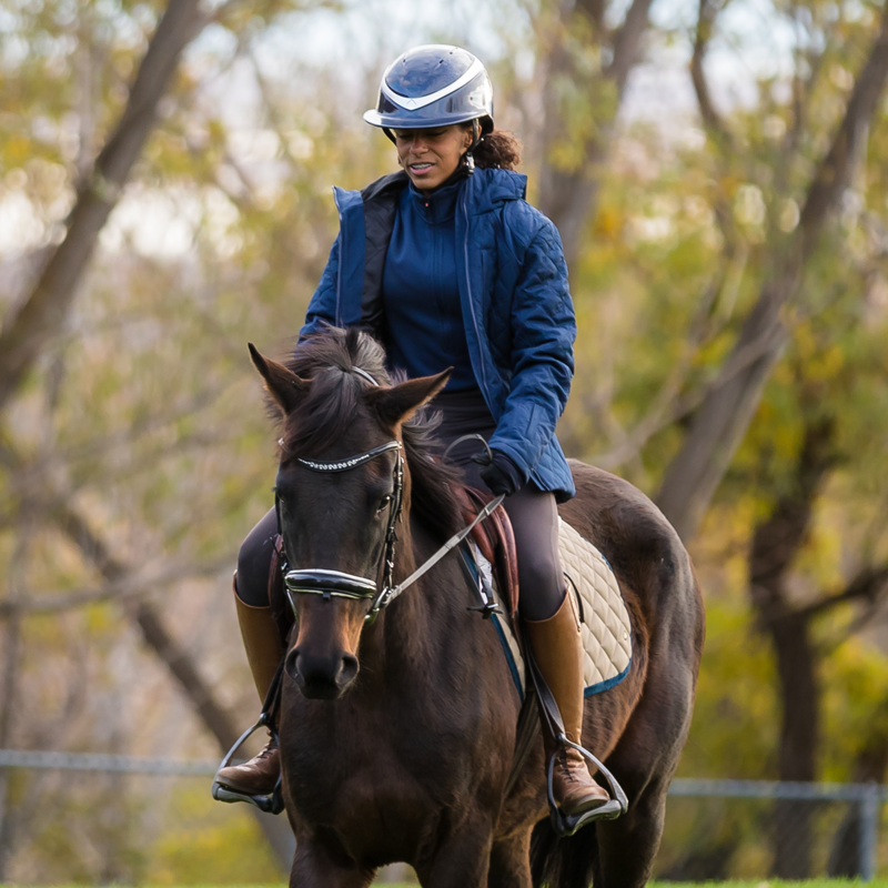 Charles Owen Halo Luxe Gloss Riding Hat - Navy/Platinum-1