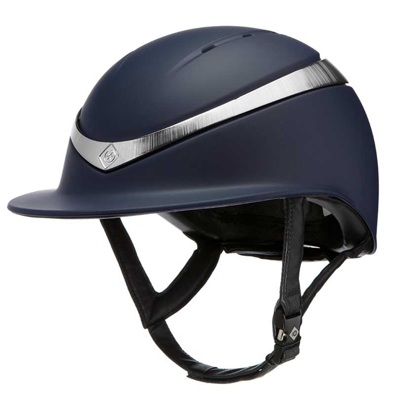 Charles Owen Halo Luxe Riding Hat - Navy/Platinum