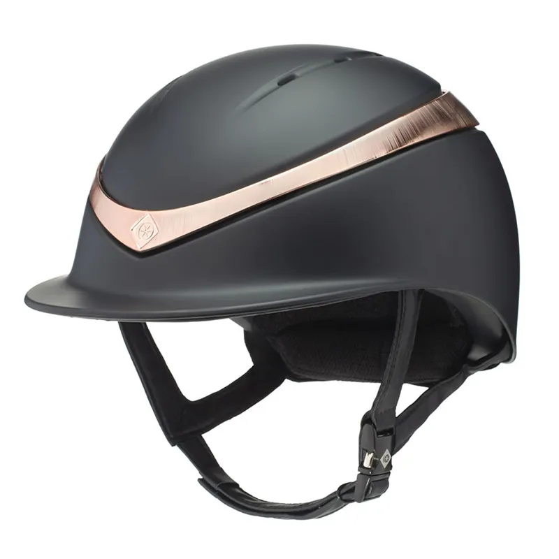 Charles Owen Halo Riding Hat With MIPS - Black/Rose Gold