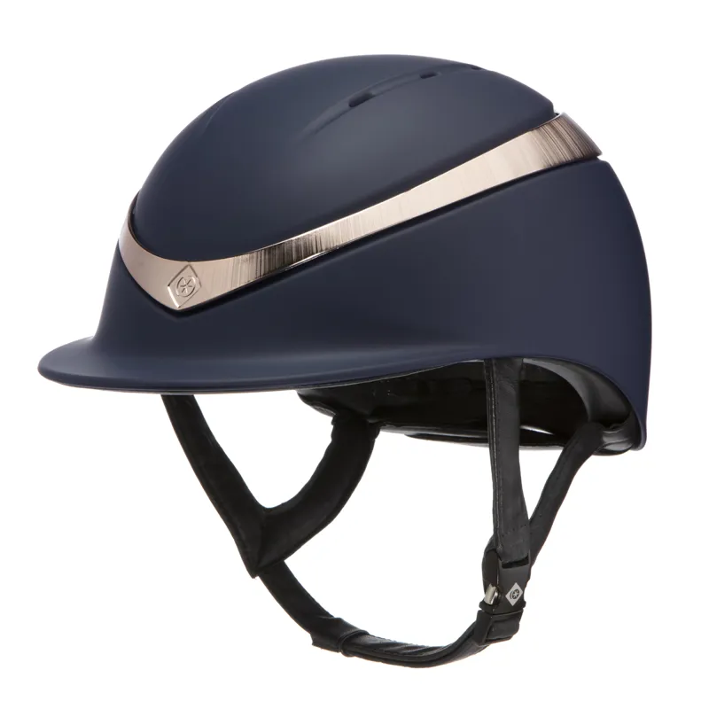Charles Owen Halo Riding Hat With MIPS - Navy/Rose Gold