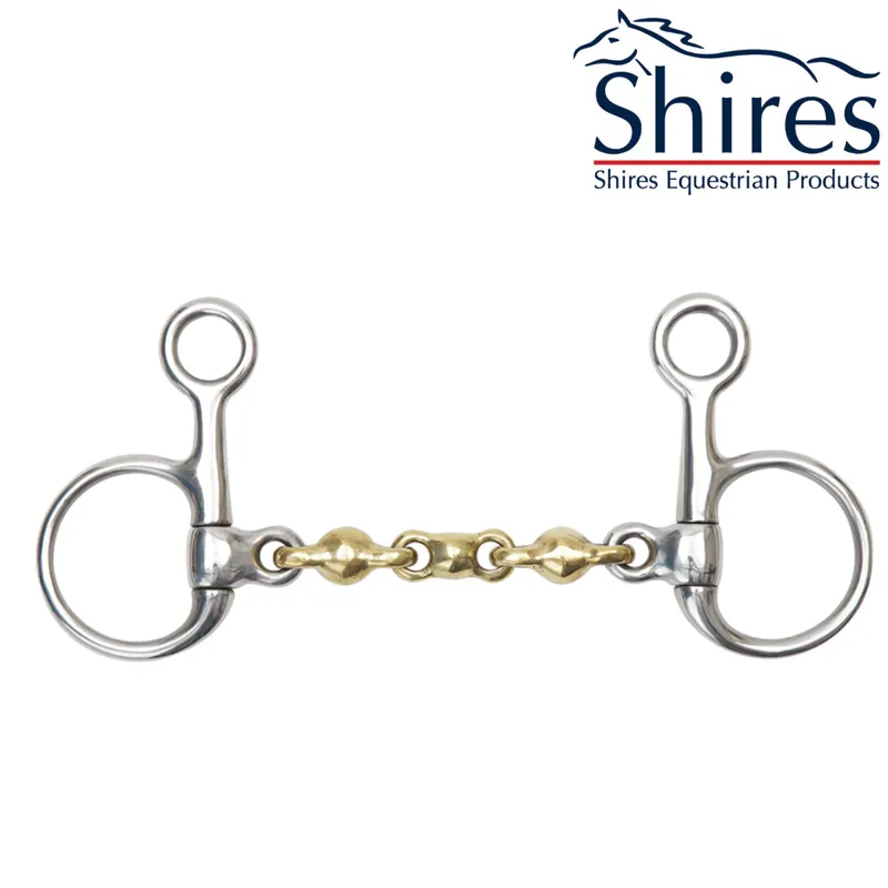 Shires Hanging Cheek Waterford with Brass Alloy Mouth