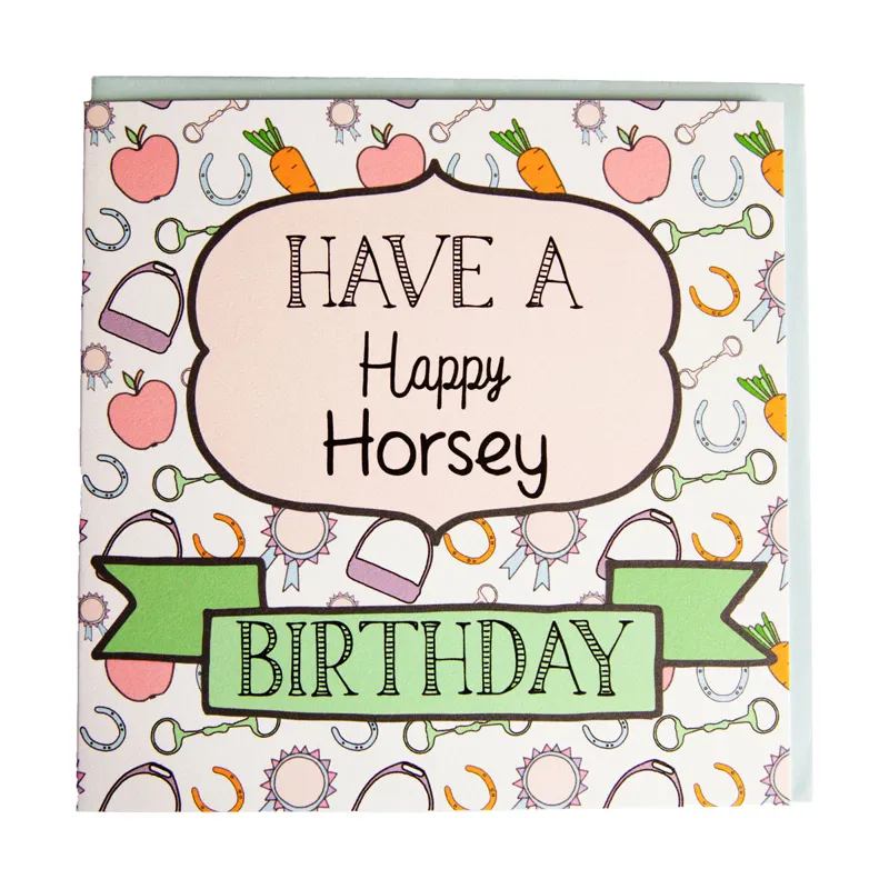 Gubblecote Beautiful Greetings Card - Happy Horsey Birthday