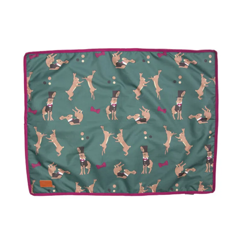 Benji and Flo Harrison The Hare Dog Bed - Moss Green/Boysen Berry