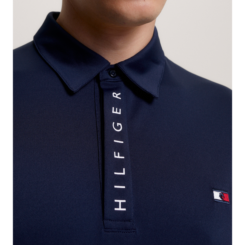 Tommy Hilfiger Men's Harlem Short Sleeve Logo Polo Shirt - Desert Sky-6