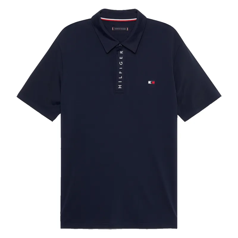 Tommy Hilfiger Men's Harlem Short Sleeve Logo Polo Shirt - Desert Sky