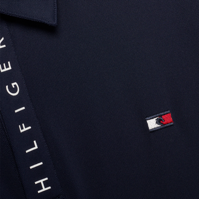 Tommy Hilfiger Men's Harlem Short Sleeve Logo Polo Shirt - Desert Sky-5