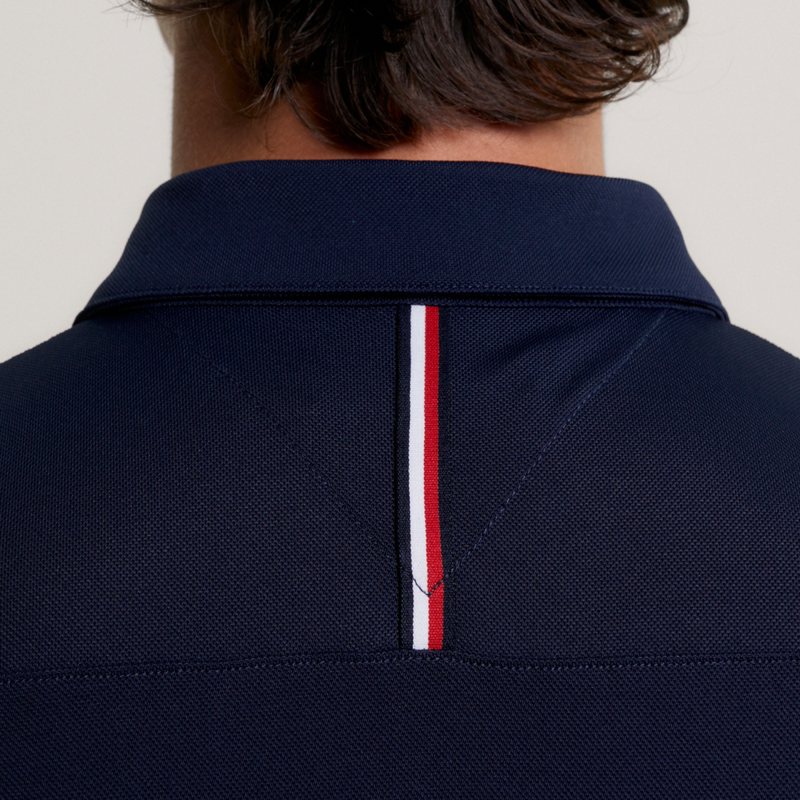 Tommy Hilfiger Men's Harlem Short Sleeve Logo Polo Shirt - Desert Sky-4