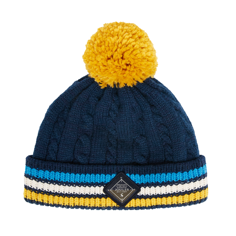 Joules Hartlow Knitted Hat and Glove Set - French Navy-1