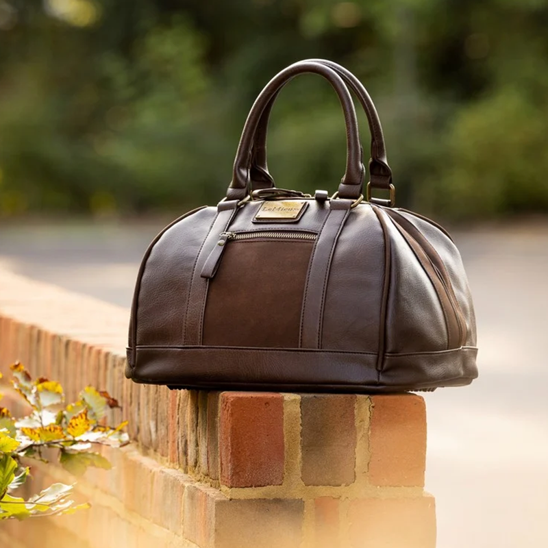 LeMieux PU Leather Hat Bag - Brown-1