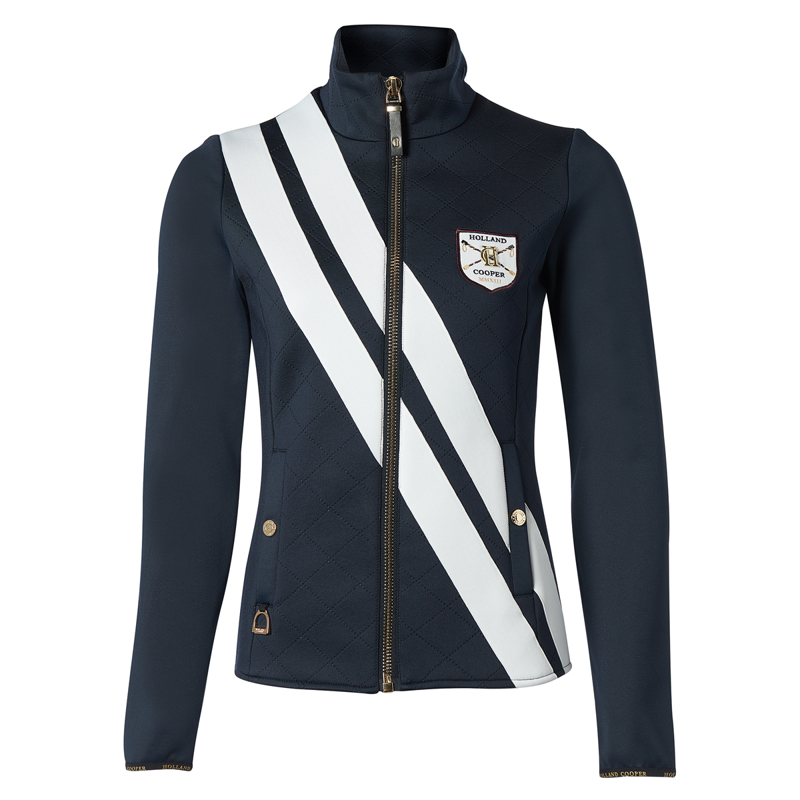 Holland Cooper Coach Jacket - Ink Navy Stripe-2