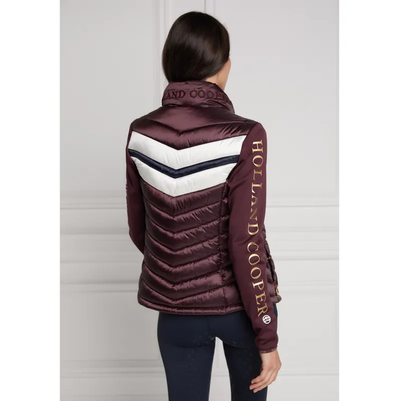 Holland Cooper Hybrid Sports Puffer Jacket - Mulberry-1