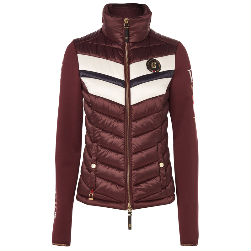 Holland Cooper Hybrid Sports Puffer Jacket - Mulberry-4