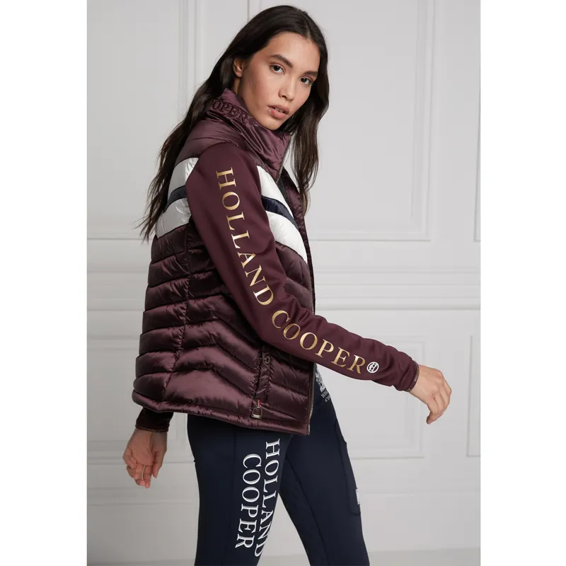 Holland Cooper Hybrid Sports Puffer Jacket - Mulberry-2