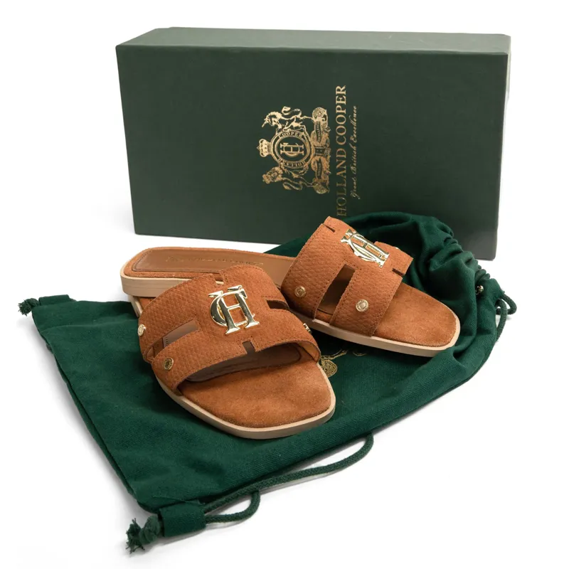 Holland Cooper Monogram Slides - Tan-3