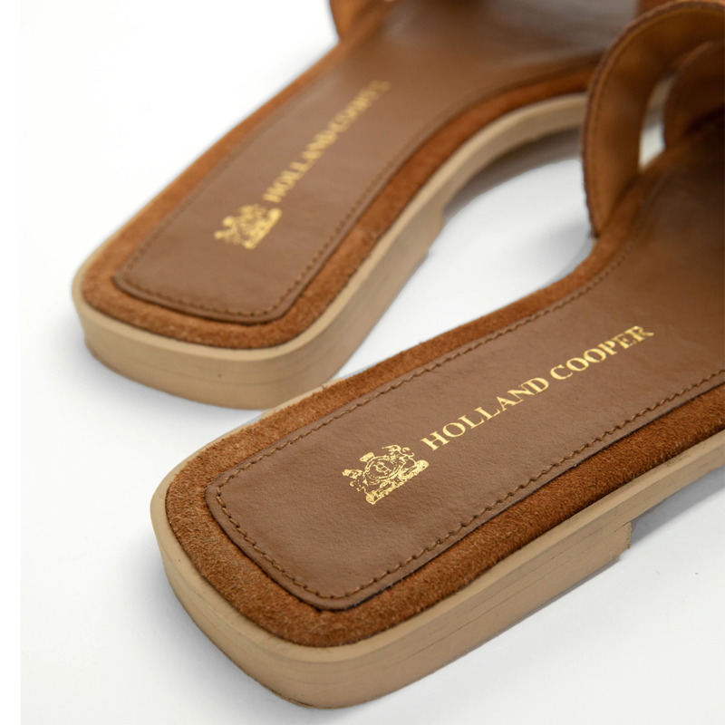 Holland Cooper Monogram Slides - Tan-2