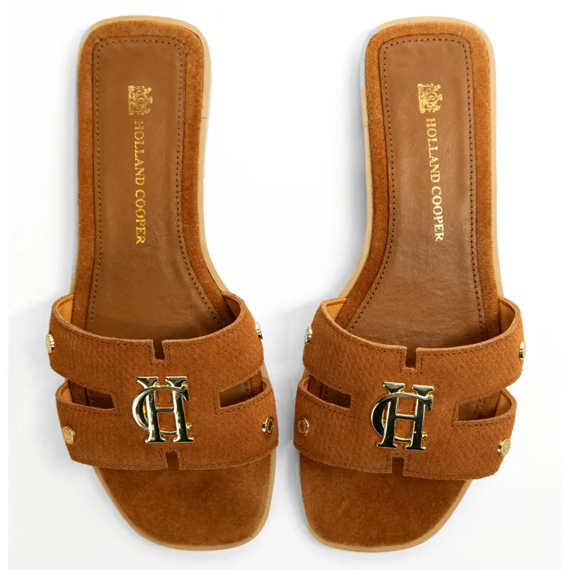 Holland Cooper Monogram Slides - Tan