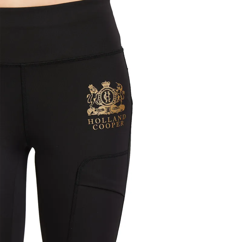 Holland Cooper Sport Legging - Black/Gold-5