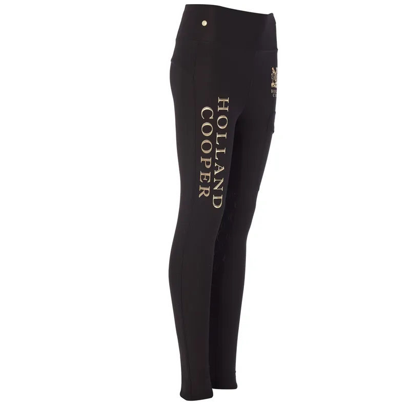 Holland Cooper Sport Legging - Black/Gold-1