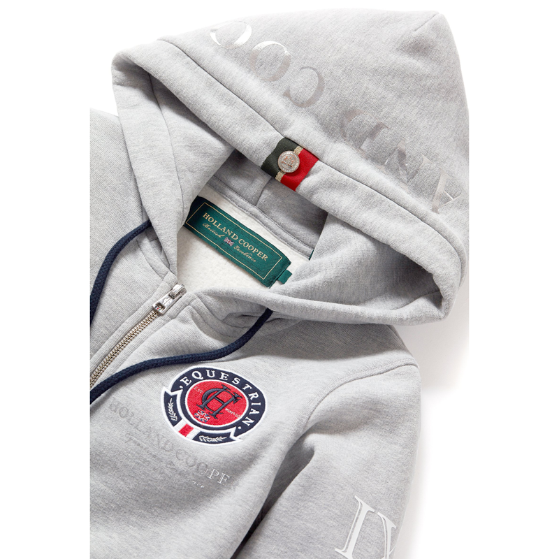 Holland Cooper Team Hoodie - Grey Marl-5