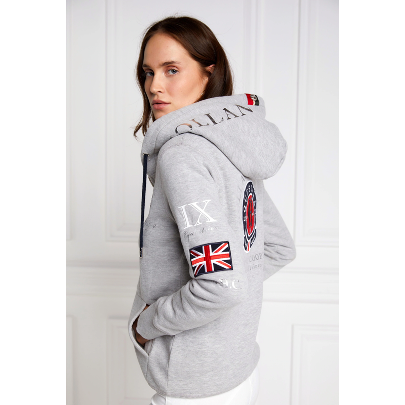 Holland Cooper Team Hoodie - Grey Marl-2