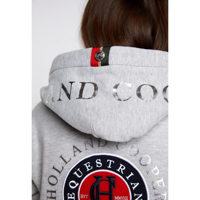 Holland Cooper Team Hoodie - Grey Marl-3